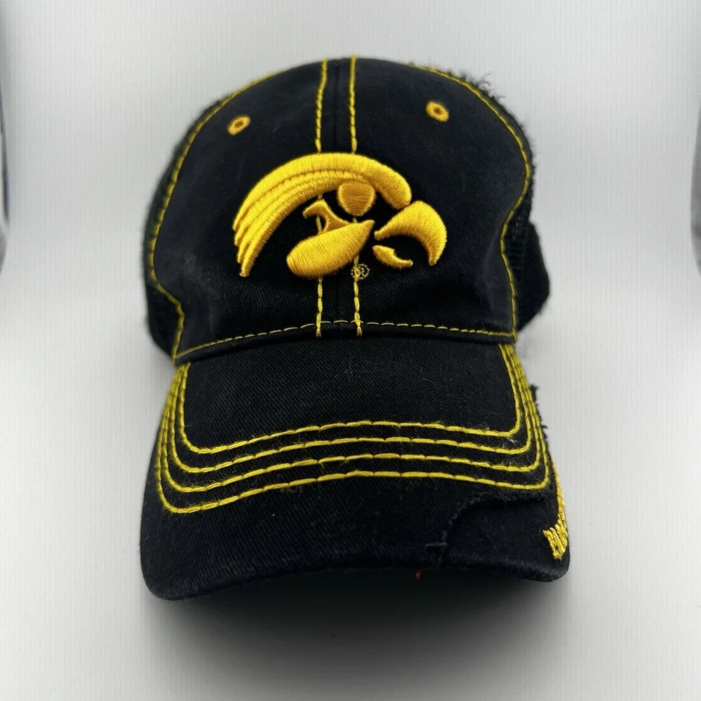 Iowa Hawkeyes Farm Strong Richardson Trucker Hat Black Yellow Mesh Adjustable